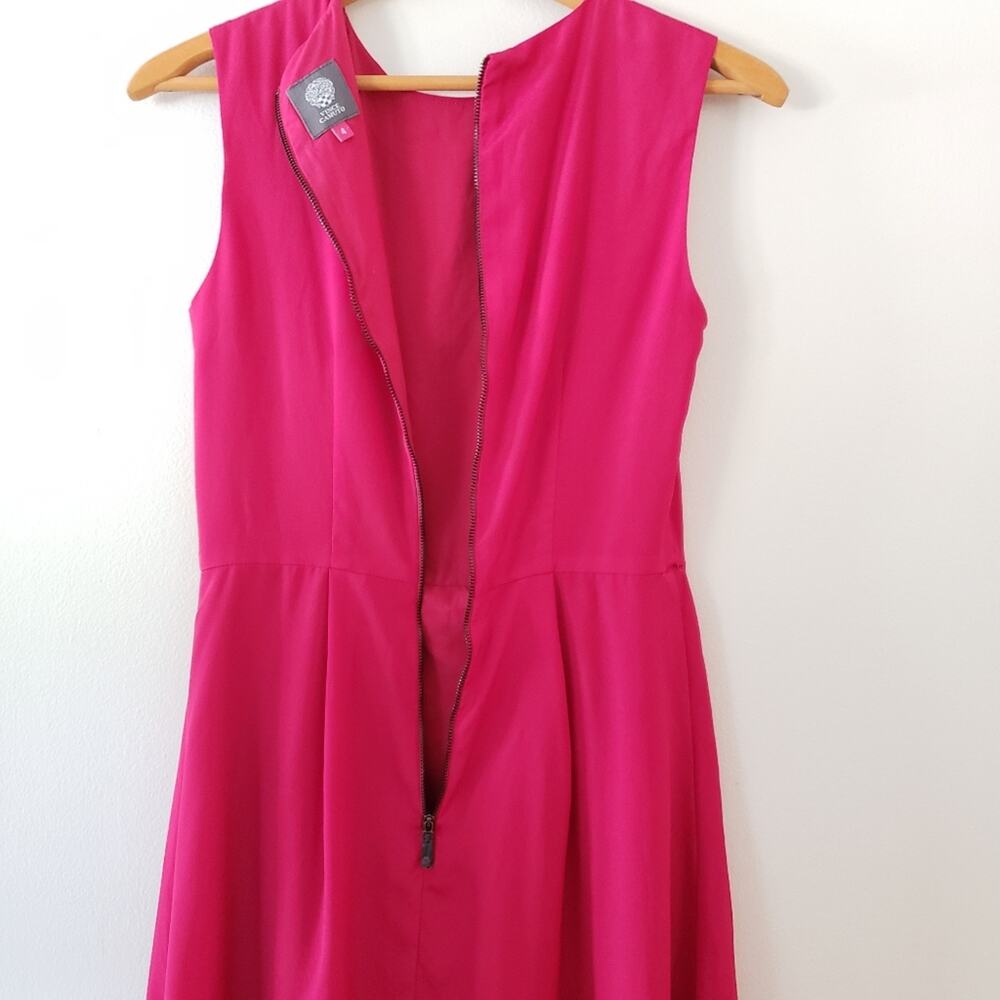 Vince Camuto Wrap Style Flowy Sleeveless Valentines Dress Red 4 - Picture 5 of 11